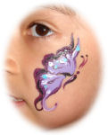 Cheek Art Purple Butterfly